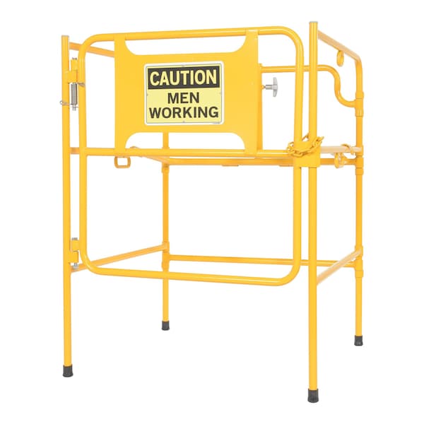 Vestil MAN HOLE GUARD RAIL UP TO 32" WITH SIGN MHGR-32-SI-C-01 - main